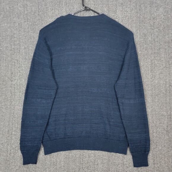 Vintage Polo Ralph Lauren Sweater Mens XL Blue Linen Blend Crewneck Shirt - Picture 8 of 14